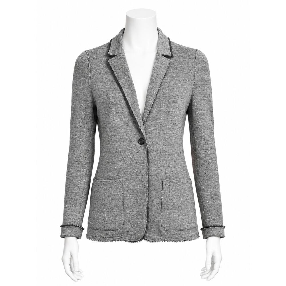 Banana Republic Women’s Textured Knit Eva Blazer Gray - Size Small